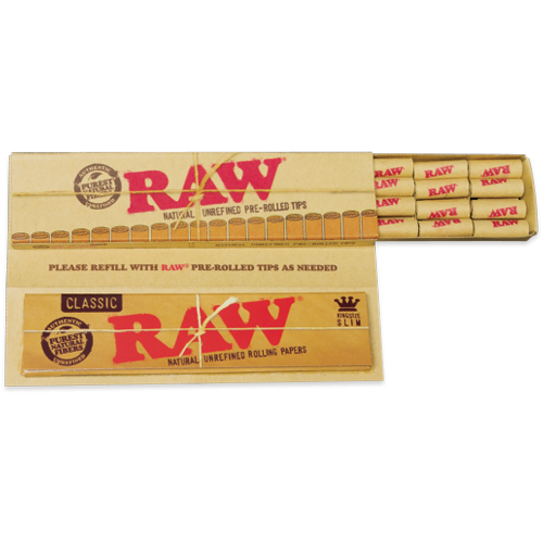 Raw Classic Masterpiece King Size Slim With Pre Rolled Tips